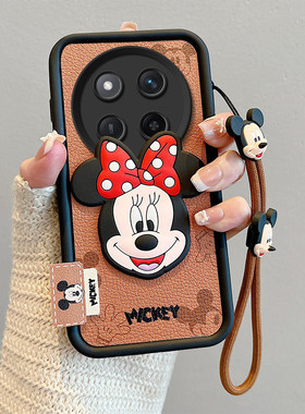 适用荣耀X9C手机壳卡通可爱X9CSmart皮纹honor公仔米奇动漫图案立体趣味外壳