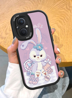 适用OPPOF19Pro手机壳情侣reno8t奶茶兔7z/5z全包reno5lite全包q5i防摔RealmeV23创意搞怪可爱保护壳