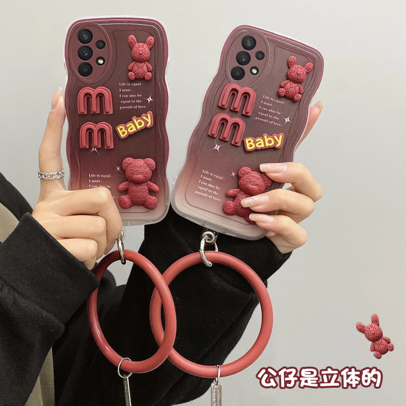 适用于三星A33 5G手机壳卡通渐变色SM-A3360个性软硅胶galaxy a33保护套ins风简约samsung a33可爱立体公仔