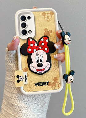 适用realme真我Narzo30Pro5G手机壳卡通可爱皮纹公仔米奇动漫图案立体趣味外壳