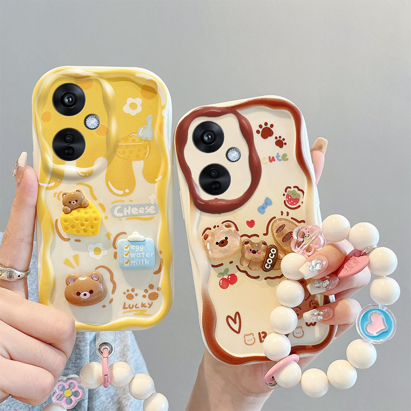 适用OPPOK11硅胶立体奶油纹软壳