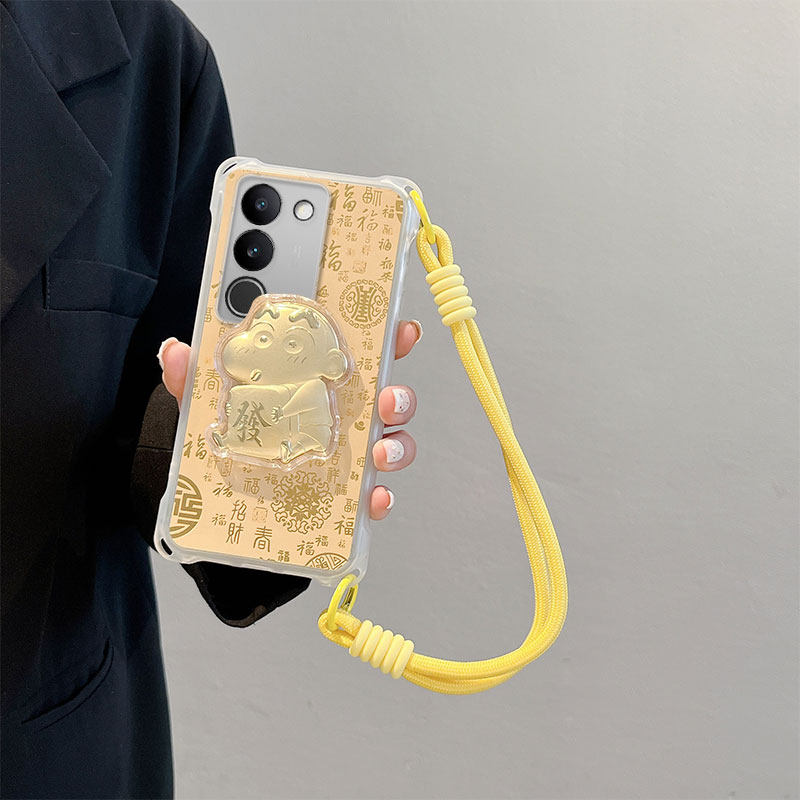 新年发财适用vivoS17pro手机壳S17t情侣S17潮V2284A少女立体保护套发财小新卡通可爱马年浮雕金泊四角挂绳,3C数码配件,手机保护套/壳,淘宝优惠券,粉丝福利购,淘宝优惠卷