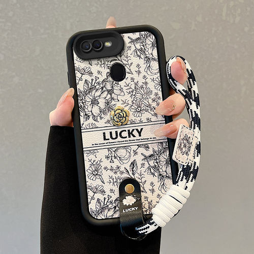 适用oppoA7x手机壳F9学生女F9pro保护套PBBM00磨砂A7创意A7x山茶花0pp0 F9Pr0可爱0PP0A手绳oppa7x小羊皮潮流