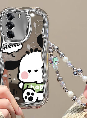 电镀帕恰狗适用于oppo reno7se手机壳opopa92s卡通搞怪少女oopo findx6保护套ins可爱女生realme12pro高颜值