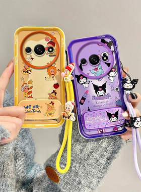 卡通可爱适用小米Pococ61手机壳A3立体公仔XmP0coc61镜子支架小咪Pococ61手绳MiuiA3。少女磨砂保护套潮流mi