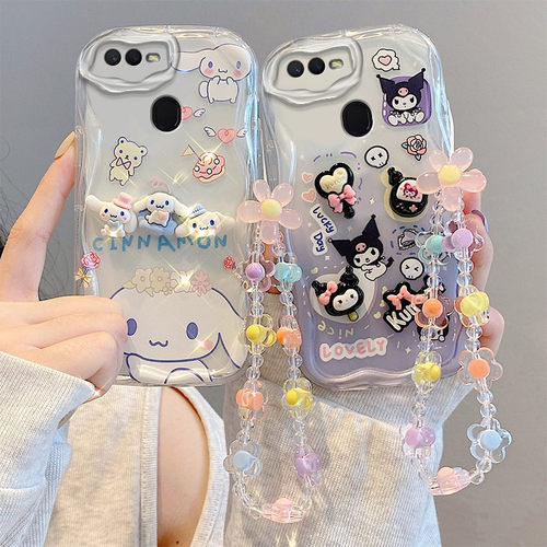 适用OPPO A7X手机壳日韩潮女oopp a7保护套ins风可爱女pbfm00搞怪学生0ppo a7x保护套pbbm00立体手链oppia7x