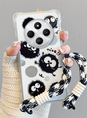 适用小米POCOC75手机壳卡通潮少女搞poco c75怪创意斜跨绳立体创意可爱日韩保护壳