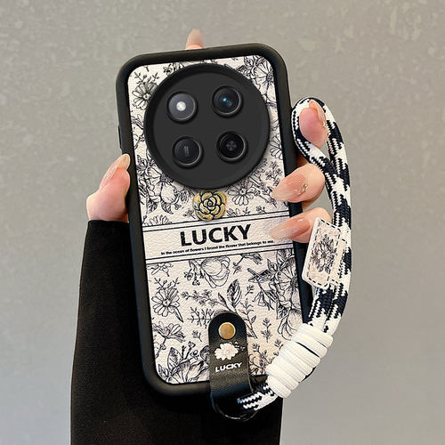 适用荣耀Magic7lite手机壳magic7lite磨砂荣誉 Maglc7lite山茶花小羊皮潮流保护套手绳创意学生女可爱时尚潮