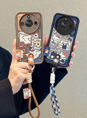 山茶花适用荣耀X9C手机壳立体卡通可爱秋冬小羊皮honorX9CSmart好看潮女ins保护壳