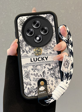 适用oppoF27手机壳Reno12f 5G学生女Reno12f可爱Ren012f潮流rneo12f手绳roneL2f山茶花保护套磨砂创意小羊皮