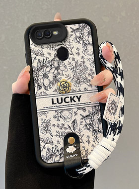 适用oppoA11k手机壳A12s潮流A12保护套0pp0al2s小羊皮oppeA11k学生女欧珀A11k可爱磨砂手绳创意山茶花潮全包