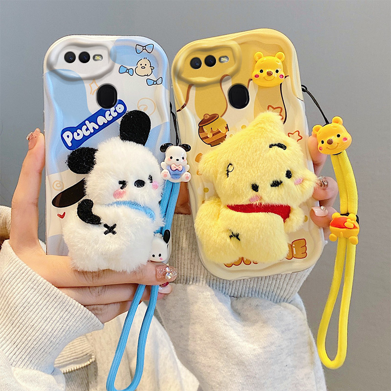 OPPOA5硅胶个性毛绒奶油壳