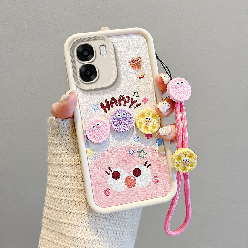 卡通挂饰适用oppoA6c手机壳A6t /A6i+/A6s学生保护套A6x简约A6v个性磨砂PMC110可爱少女防摔全包动漫彩绘创意