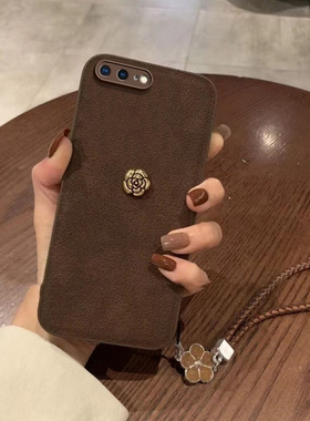 适用苹果7Plus手机壳个性可爱少女A1864时尚学生花朵iphone8plus保护套ins风搞怪手绳pg7pius硅胶日韩ihpone