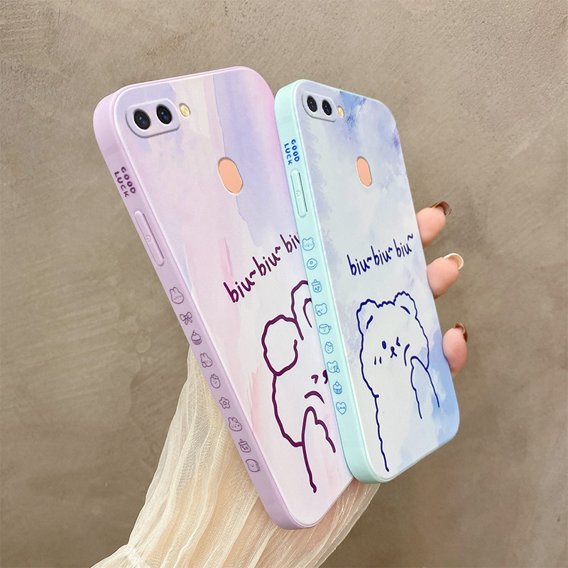 适用于oppor11s手机壳侧边带图oppor11st精孔摄像头时尚潮女r11sm个性直边防摔oopo创意卡通彩绘0p硅胶保护套