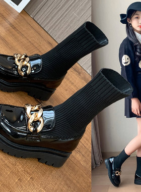 袜子靴女童韩版厚底小女孩春秋