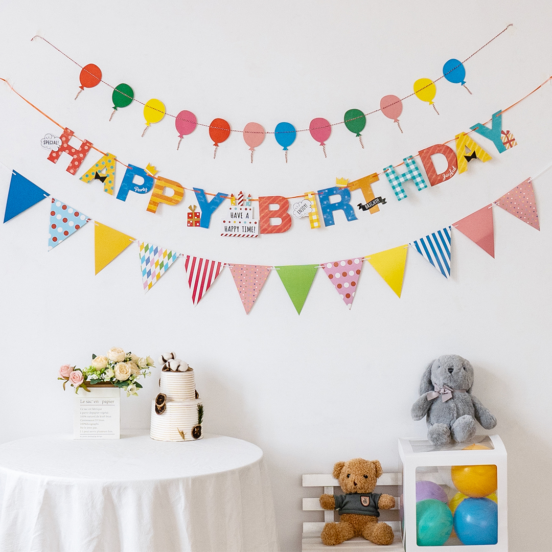 生日快乐彩旗拉旗挂旗