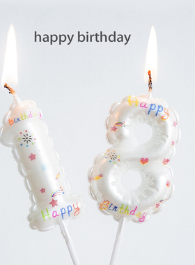 数字蜡烛生日蛋糕创意高级氛围插件儿童周岁男女宝宝派对场景装饰