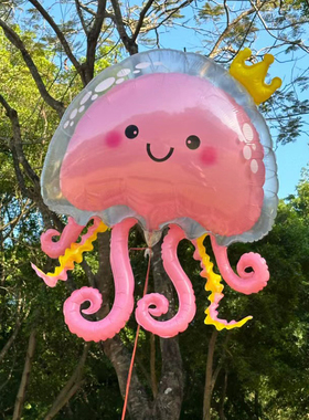 小红书同款网红水母气球可爱生日宴会拍照道具户外露营摆摊热卖款