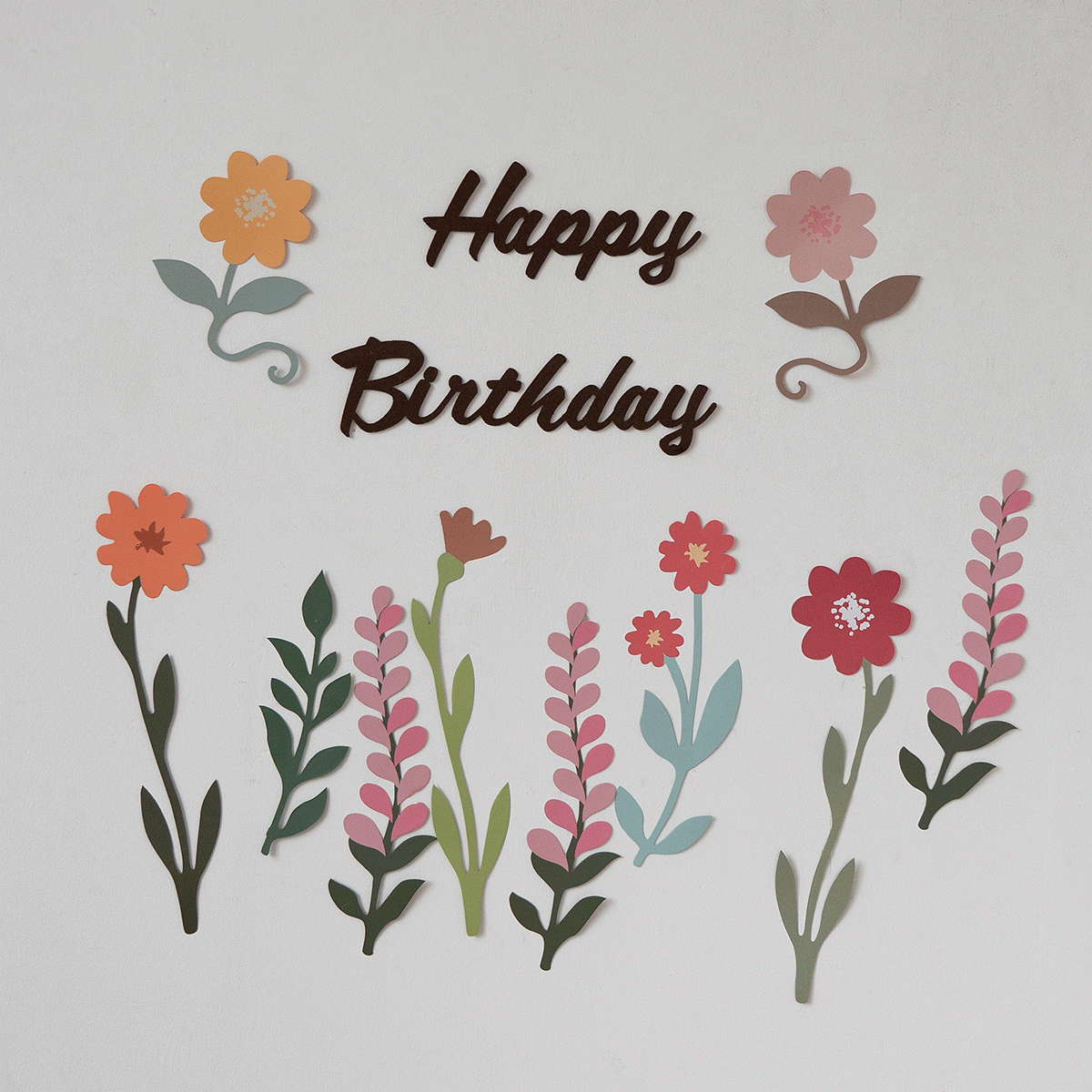 儿童生日拉旗花朵拉旗背景墙