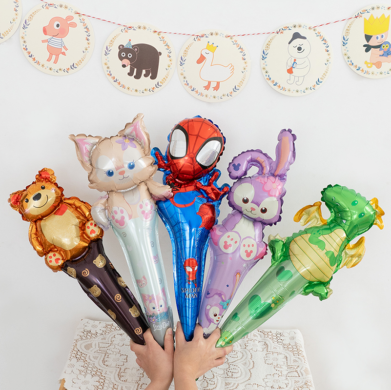 新款卡通蜘蛛侠玲娜贝儿卡通动物儿童生日派对场景布置手持棒气球,节庆用品/礼品,气球,淘宝优惠券,粉丝福利购,淘宝优惠卷