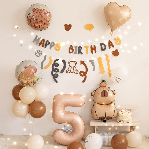 卡皮巴拉主题生日气球