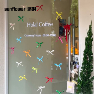 饰邀请函粘胶手打蝴蝶结 蝴蝶结丝带成品织带缎带花结贺卡橱窗外装