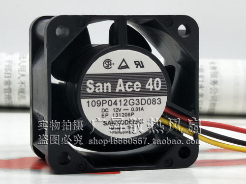 San Ace40 109P0412G3D083 DC12V 0.31A 4028 4cm 变频器散热风扇