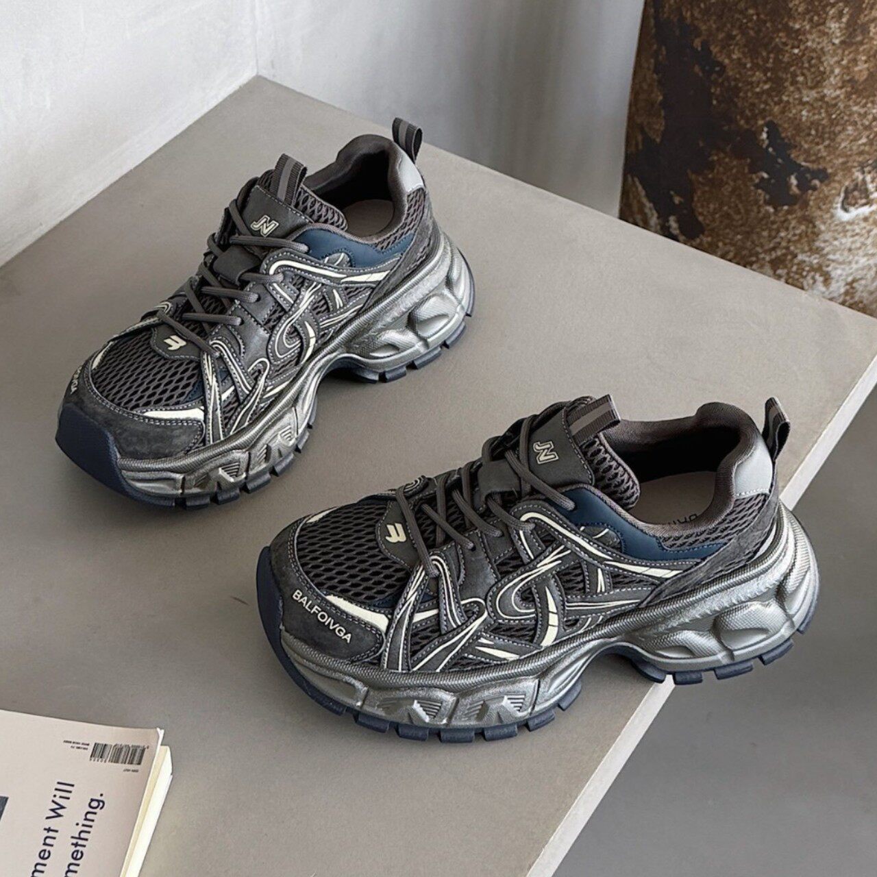 加绒老爹鞋厚底显高暴走不累脚