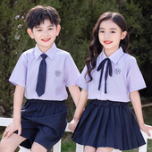 儿童合唱演出服 套装 幼儿园园服夏装 学院小学生校服班服毕业服衬衫