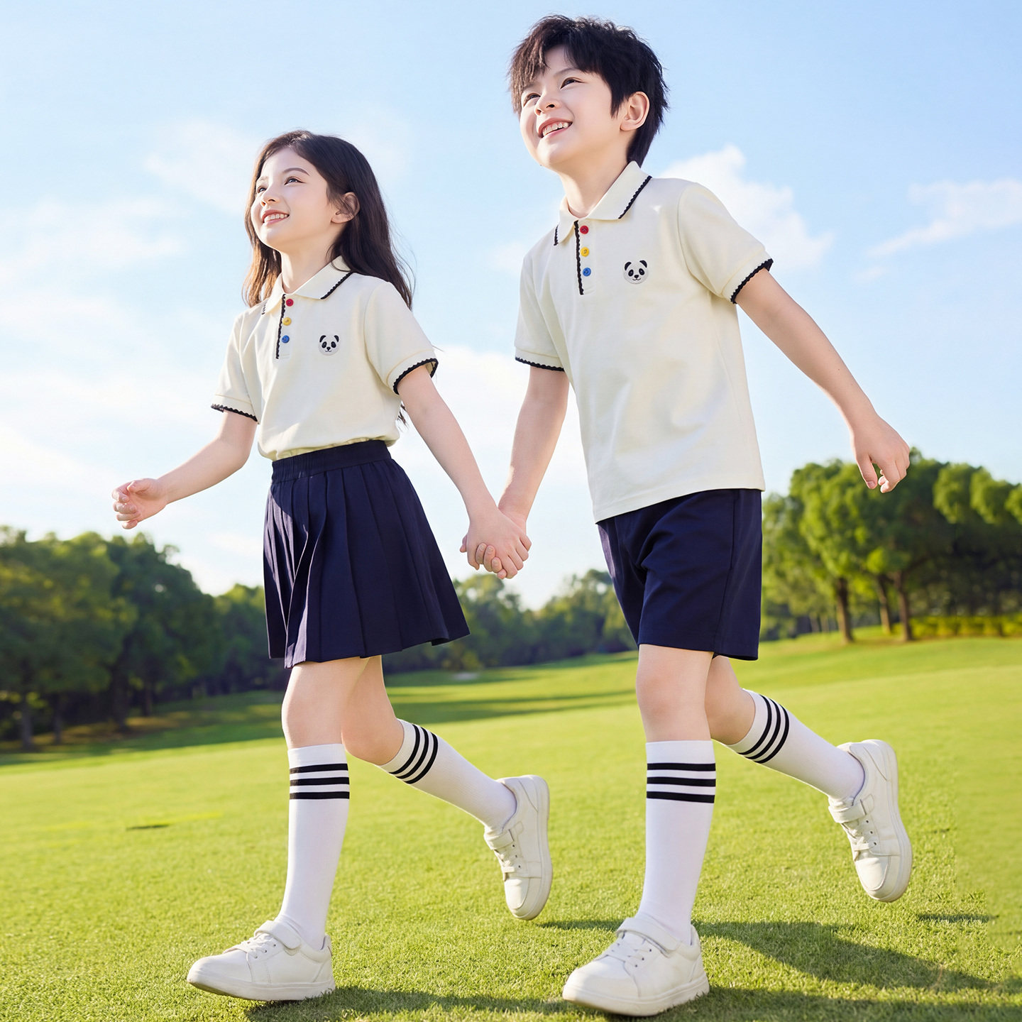 小学生校服夏季学院风短袖运动儿童班服幼儿园园服大班毕业照服装
