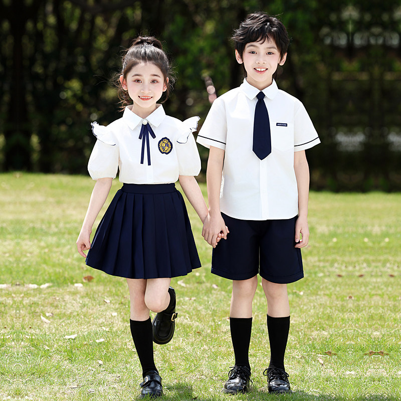 小学生班服夏装毕业照幼儿园夏季园服六一儿童诗歌朗诵合唱演出服