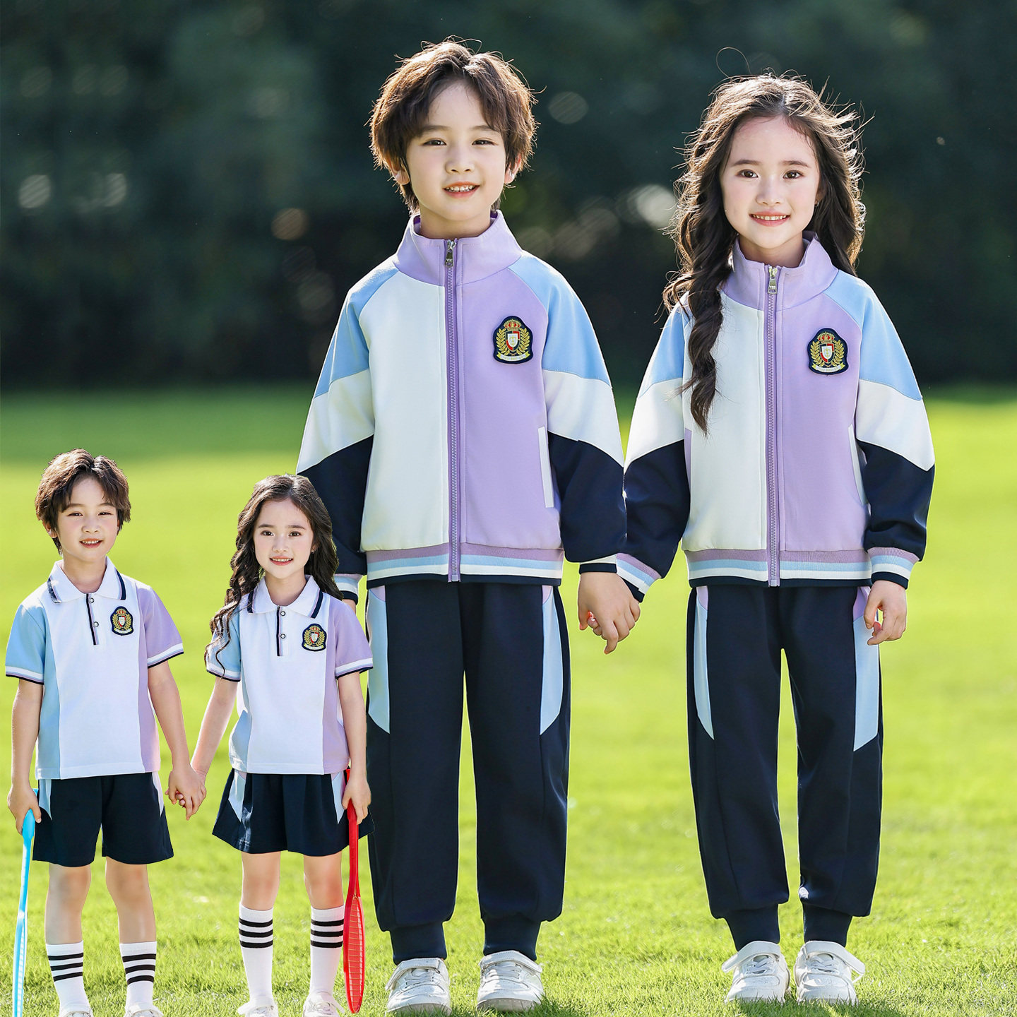 幼儿园园服春秋装三件套一年级小学生班服秋季运动会儿童校服套装图片