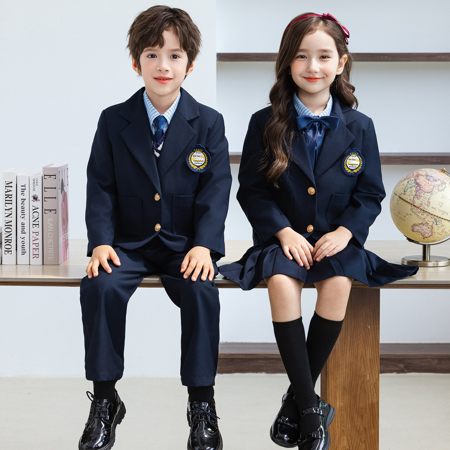 小学生西装校服秋冬款英伦风男女童西服儿童班服幼儿园园服礼服装