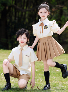 六一儿童合唱演出服幼儿园毕业照班服小学生诗歌朗诵表演服装夏季