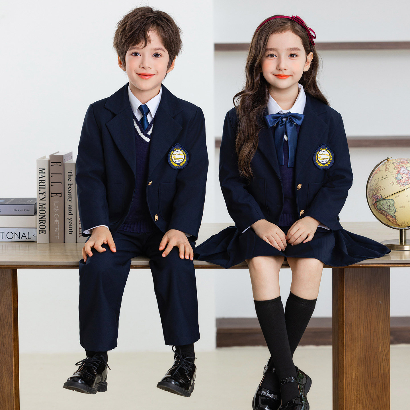 幼儿园园服英伦风礼服套装春秋小学生绅士朗诵校服西服演出表演服