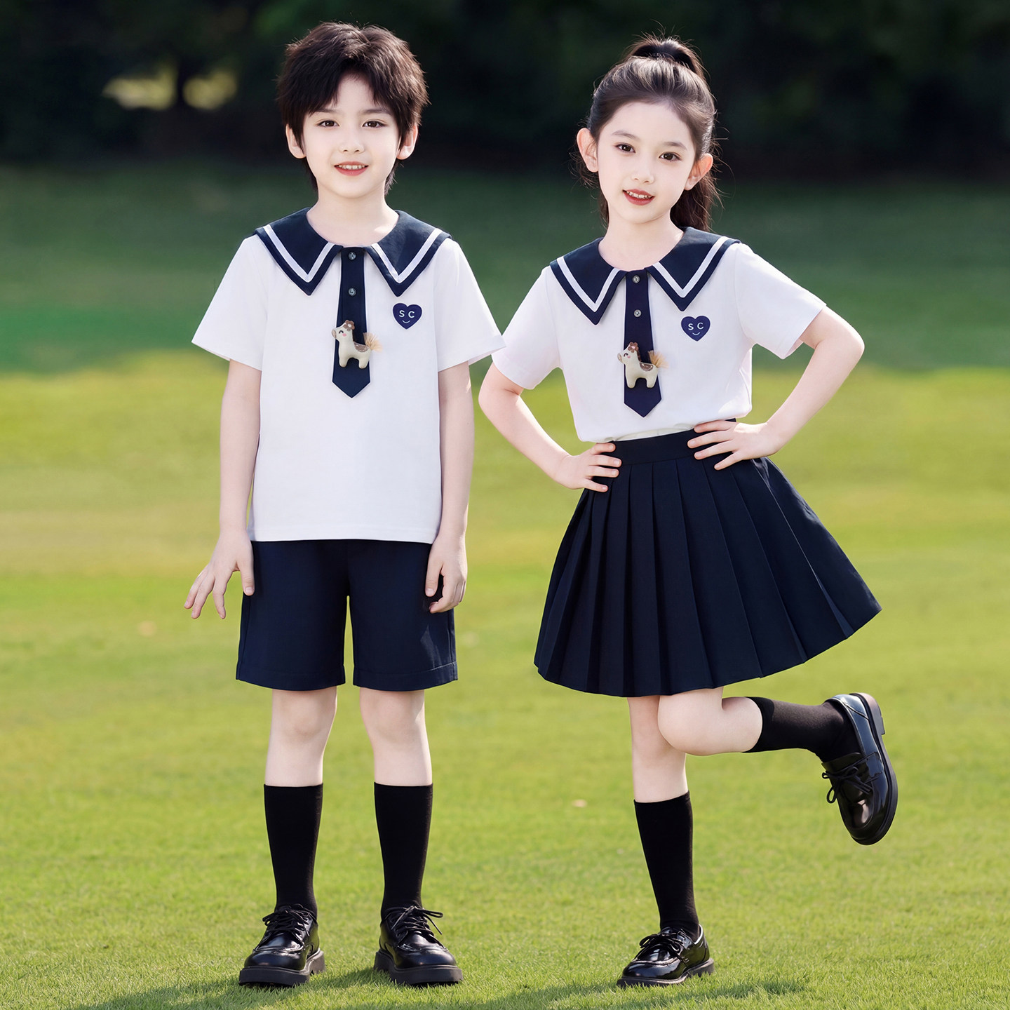 六一儿童合唱演出服幼儿园园服毕业班服小学生啦啦队朗诵表演服装
