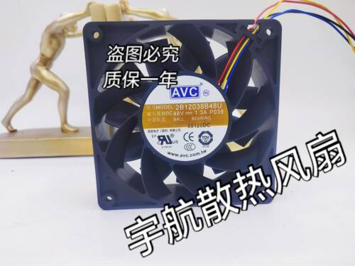 AVC 2B12038B48U-P038 DC48V 1.30A 12038 12CM散热风扇