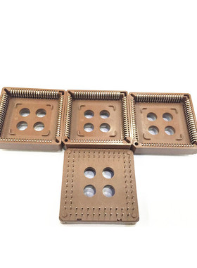 PLCC52转直插针IC集成座 PLCC52贴片转直插DIP 芯片底座PLCC-52