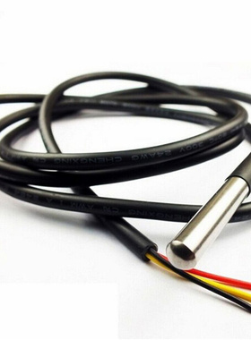 不锈钢封装 防水型DS18b20温度探头传感器18B20(1米2米 3米 ）