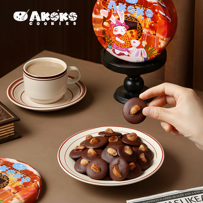 AKOKO可可脆120g夏威夷果网红进口黄油香脆巧克力可可味即食零食