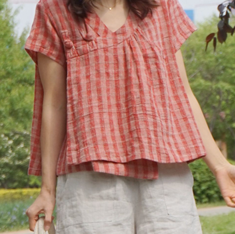 雪蓝杉原创大码短袖半袖宽松夏装