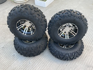 改装四轮沙滩车卡丁车配件23x7-10 22x10-10寸A字轮胎铝合金轮毂