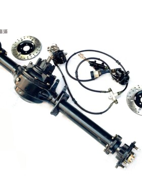 自制四轮沙滩车卡丁车钢管摩托车配件差速后桥轴传动后桥牙包92CM