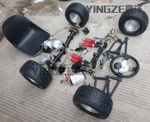 diy改装电动四轮车轴传动卡丁车