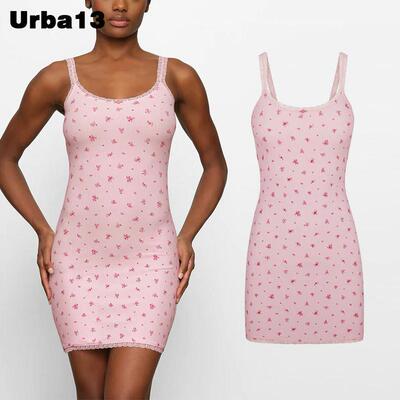 Urba13买手店正品现货SKIMS Soft lounge洋装蕾丝碎花吊带裙