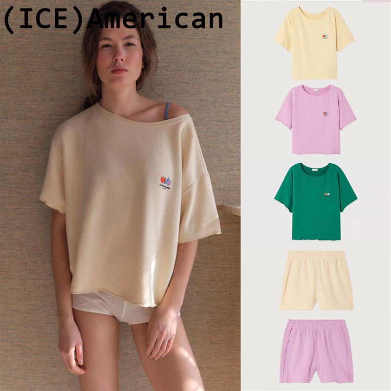 ice买手店正品现货American Vintage套装超软卷边宽松短袖T恤上衣