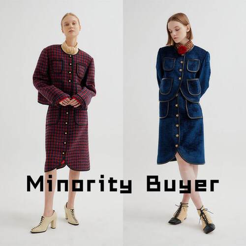 Minority买手店 EENK 2021秋冬小香风复古短款夹克西装套装外套