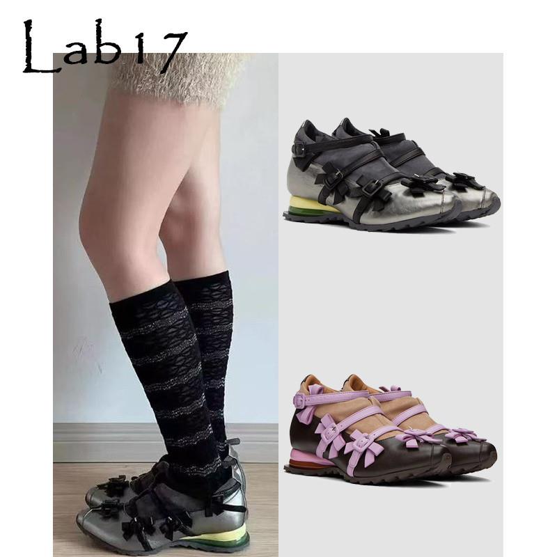 蝴蝶结绑带芭蕾鞋休闲运动鞋女
