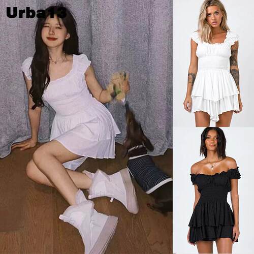 Urba13买手店现货正品Princess Polly洋装赵露思同款白色短裙